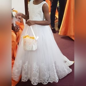 White Flower Girl Dress